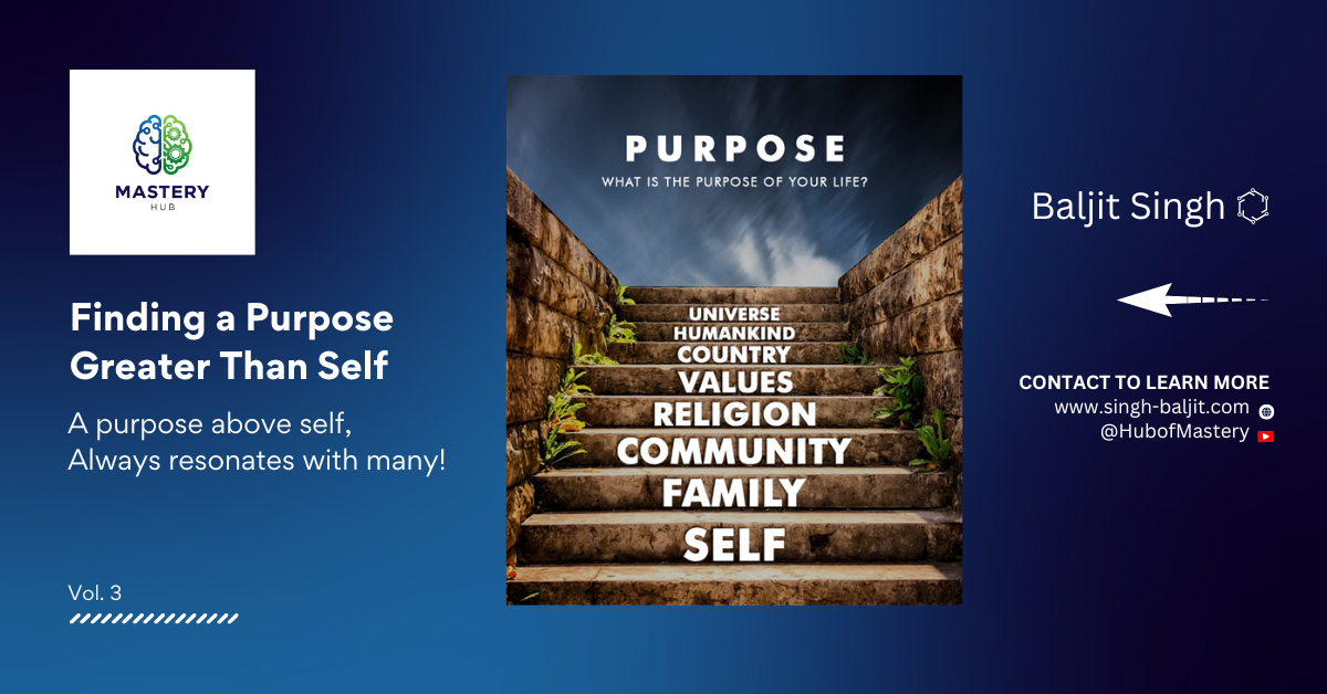 Finding a Purpose Greater Than Self